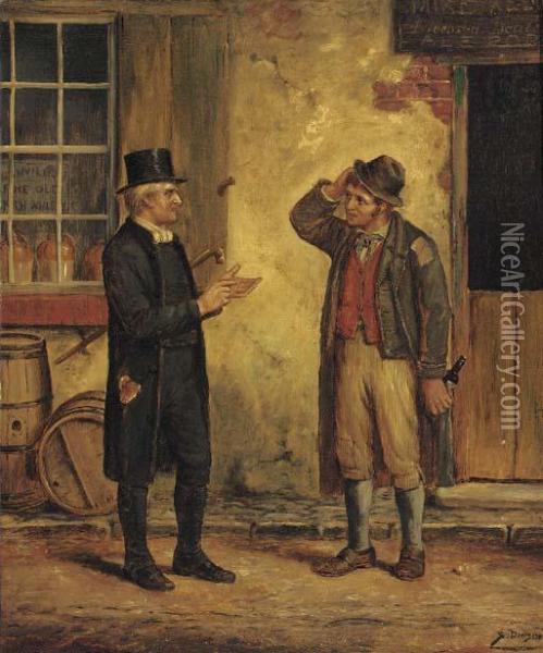 The Peril Of Whisky Oil Painting - G. Dawson
