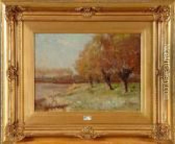 Bords De L'escaut Oil Painting - Isidore Meyer