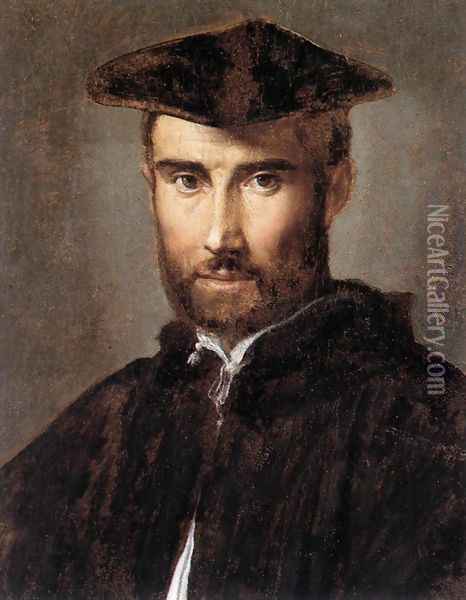 Portrait of a Man 1528-30 Oil Painting - Girolamo Francesco Maria Mazzola (Parmigianino)