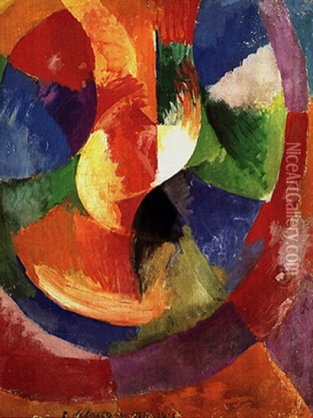 Formes Circulaires - Soleil No. 3 Oil Painting - Robert Delaunay