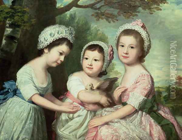 Caroline, Samuel Graeme and Catherine Marsh, c.1770s Oil Painting - Catherine Read