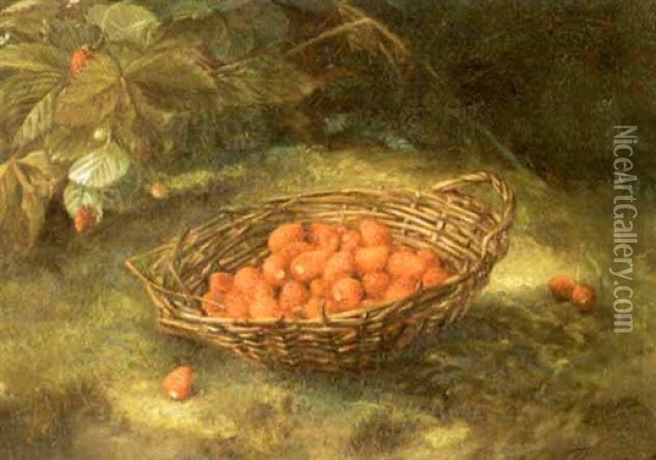 Fraise De Bois Dans Une Corbeille Oil Painting - Francois Joseph Huygens