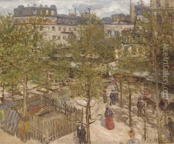 Au Jardin A Paris Oil Painting - Georges Barwolf