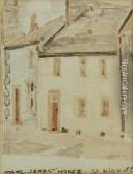 Paul Jones' House, High St, Kirkcudbright Oil Painting - Jessie Marion King