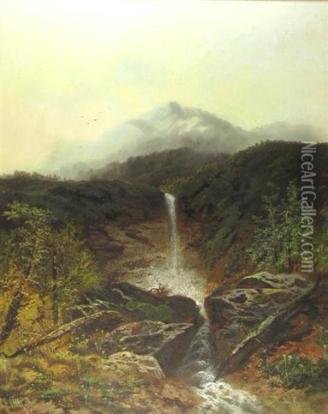 Mountain Landscape Oil Painting - Charles H. Chapin