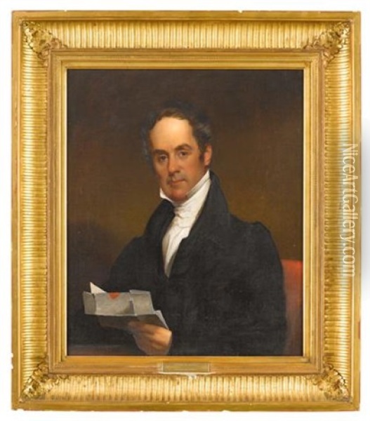 Portrait Of John Rudolph Neff (1789-1863) Oil Painting - Jacob Eichholtz