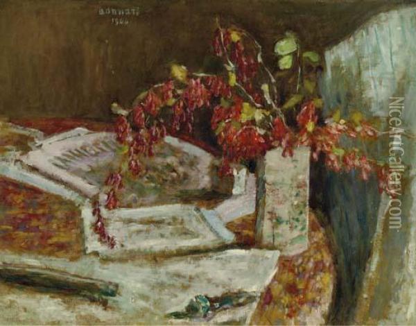 Bouquet De Fleurs Sur Une Table Oil Painting - Pierre Bonnard