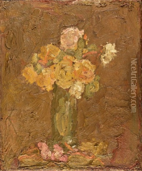 Grand Bouquet De Fleurs Oil Painting - Georges Bouche