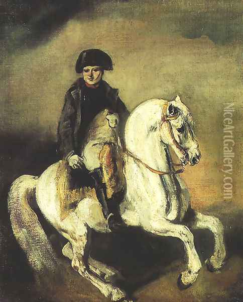 Napoleon on Horseback Oil Painting - Piotr Michalowski