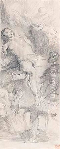 La Descente Du Croix Oil Painting - Eugene Delacroix