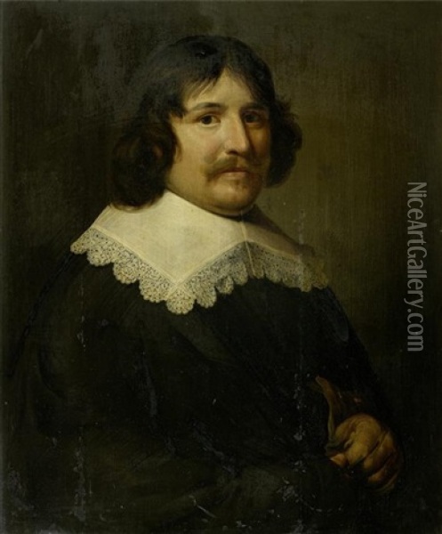 Bildnis Eines Herren Im Alter Von 32 Jahren Oil Painting - Hendrick Cornelisz van der Vliet