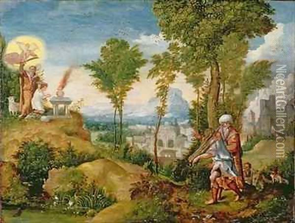 The Sacrifice of Isaac Oil Painting - Herri met de Bles