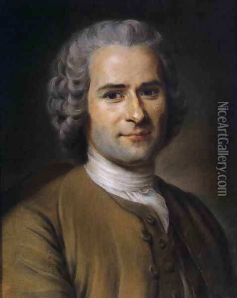 Portrait of Jean-Jacques Rousseau 1753 Oil Painting - Maurice Quentin de La Tour