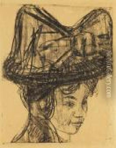 Kopf Emmy Frisch. Oil Painting - Ernst Ludwig Kirchner