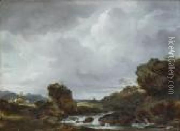 Le Torrent Oil Painting - Jean-Honore Fragonard