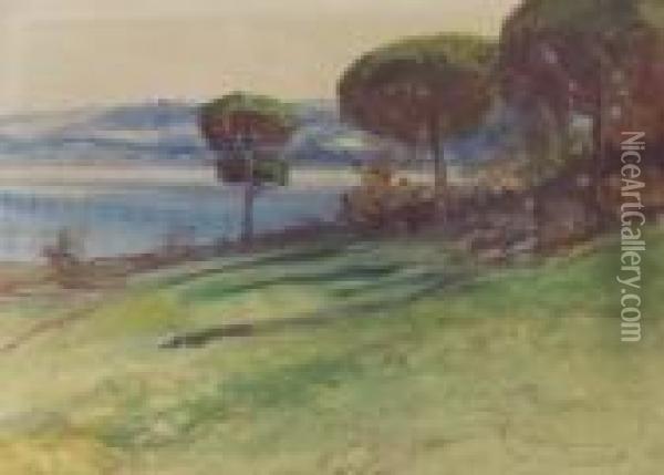 Il Lago Di Bracciano Oil Painting - Onorato Carlandi