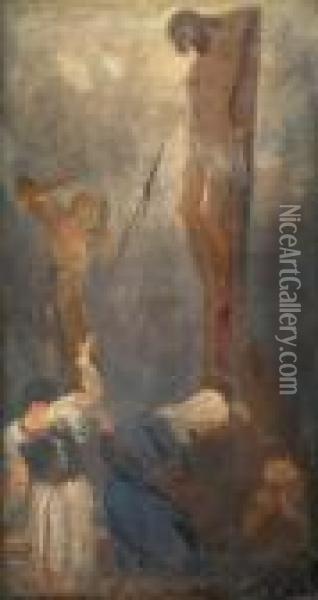 Crocifissione Oil Painting - Gaetano Previati