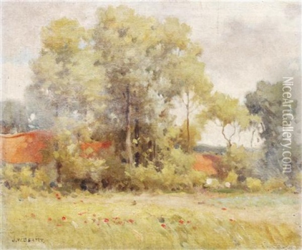 Summer Field Oil Painting - John William Beatty
