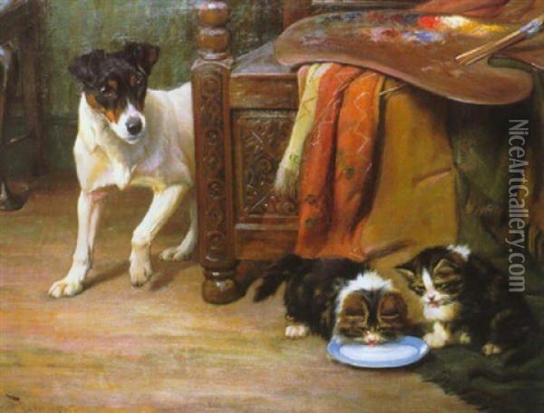 The New Models Oil Painting - Wright Barker