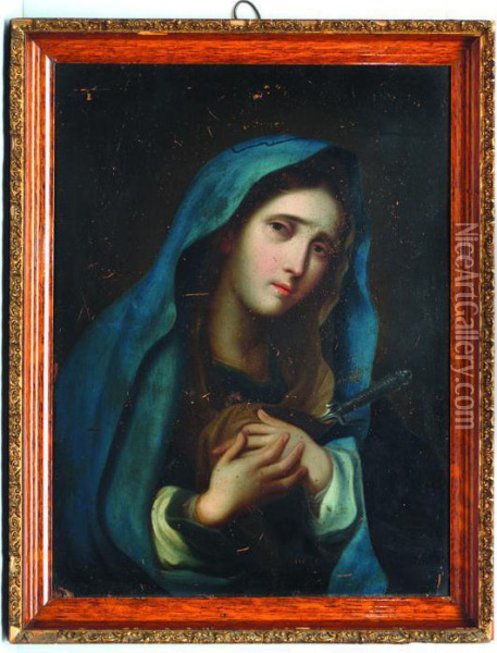 Virgen Dolorosa Oil Painting - Jose De Alzibar