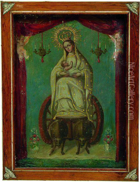 La Virgen De La Leche Oil Painting - Jose del Castillo