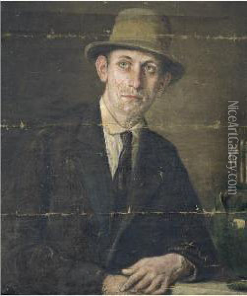 Ritratto Di Un Pittore Oil Painting - Otto Vermehren