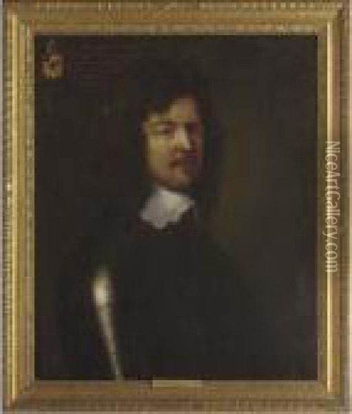 Half-length In Armour Oil Painting - William Dobson