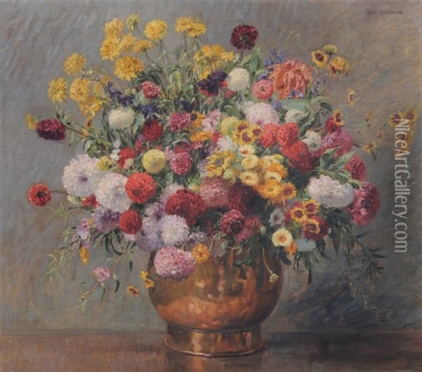 Blumenstilleben Oil Painting - Wilhelm Ludwig Heinrich Claudius