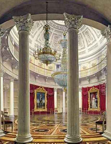 The Rotunda Winter Palace Oil Painting - Eduard Hau