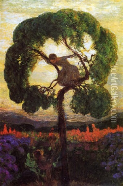 L'albero Oil Painting - Luigi Rossi