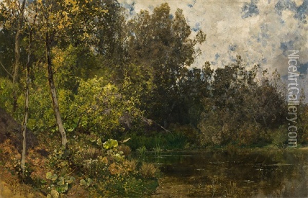Meadow Landscape Oil Painting - Adolf Gustav Ditscheiner