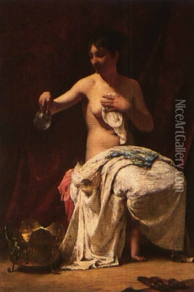 Femme A Sa Toilette Oil Painting - Henry Lerolle