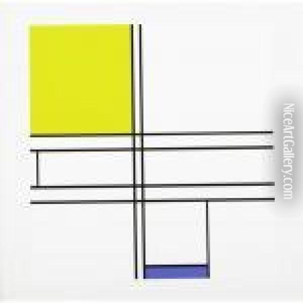 Jazz And Neoplasticism Oil Painting - Piet Mondrian