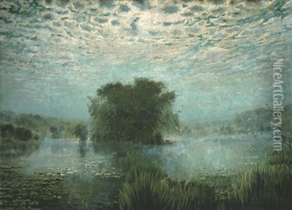 Paysage Au Clair De Lune Oil Painting - Adriaan Josef Heymans