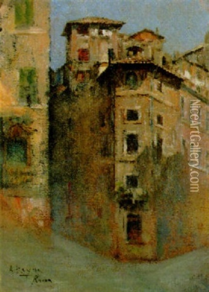 Romische Strassenansicht Oil Painting - Antonio Maria de Reyna Manescau