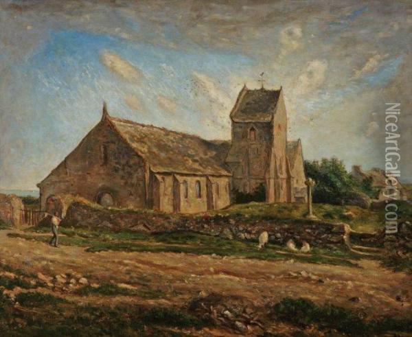 L'eglise De Greville Oil Painting - Jean-Francois Millet