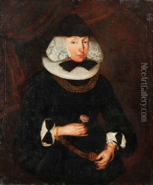 Portrait Der Anna Maria Schalch, Geborene Seiller Oil Painting - Daniel de Savoye