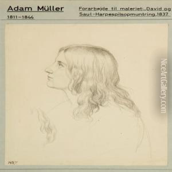 Three Studies Of Men And Women Oil Painting - Adam Muller