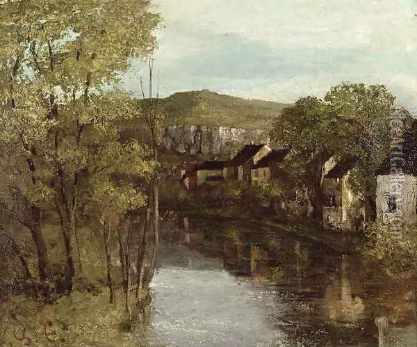 The Reflection of Ornans, c.1872 Oil Painting - Jean-Baptiste-Camille Corot
