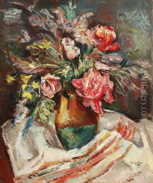 Trandafiri Oil Painting - Petre Iorgulescu Yor