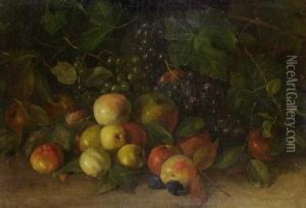 Fruchtestillleben Oil Painting - Johann Sperl
