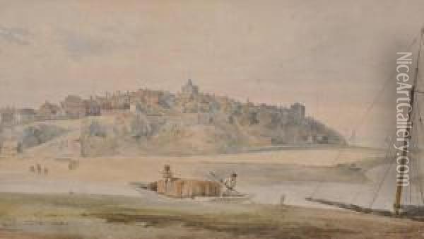 View Of Rye Oil Painting - George Shepherd
