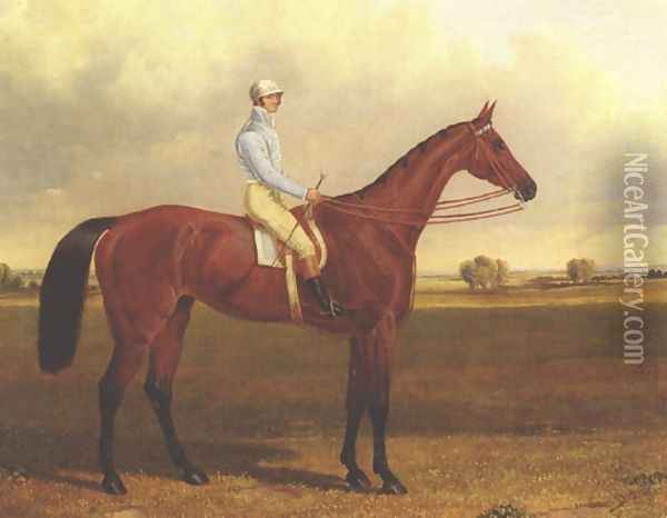 Crucifix With Jockey Up Oil Painting - John Frederick Herring Snr