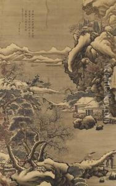 Winter Mountain Oil Painting - Shangguan Zhou