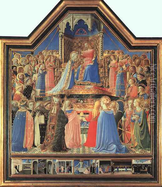 Coronation of the Virgin Oil Painting - Angelico Fra