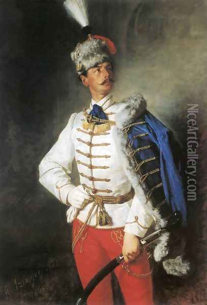 Portrait of Zsigmond Szinyei Merse 1866 Oil Painting - Pal Merse Szinyei