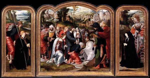 Triptych 1520 Oil Painting - Anonymous Artist