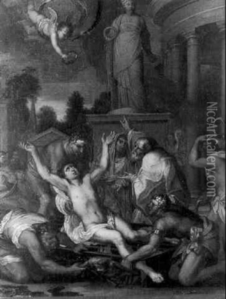 Martyre De Saint Laurent Oil Painting - Jean-Baptiste Corneille