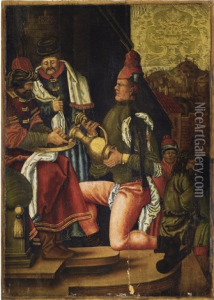 Pilate Washing His Hands, Having Condemned Christ Oil Painting - Albrecht Duerer