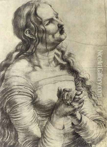 Weeping Woman 1512-14 Oil Painting - Matthias Grunewald (Mathis Gothardt)